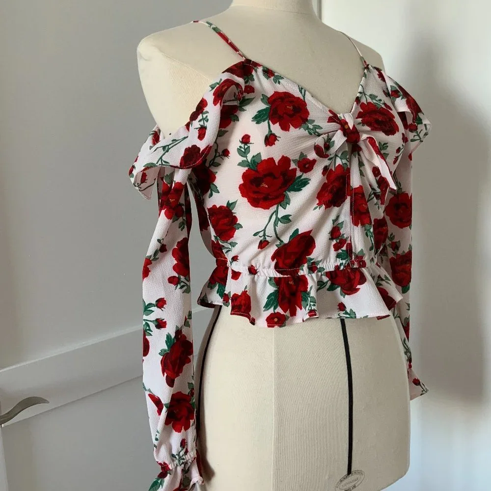 Rose Ruffled Top - Picture 3 of 7